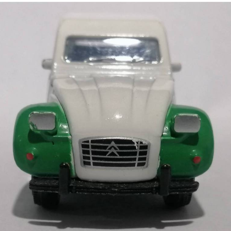 โมเดลรถ Majorette Citroen 2CV  White/Green Vintage Car Scale1:64 No Package ขนาด 7X 3 CM.
