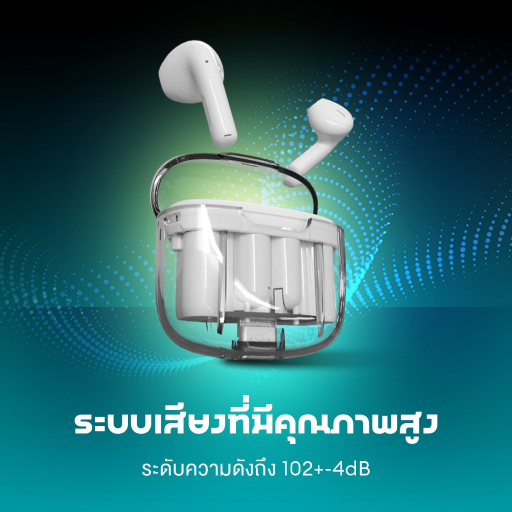 FANTECH หูฟังบลูทูธ หูฟังไร้สาย Bluetooth Headset True Wireless บลูทูธ 5.3 รุ่น TW10 WAVE 10