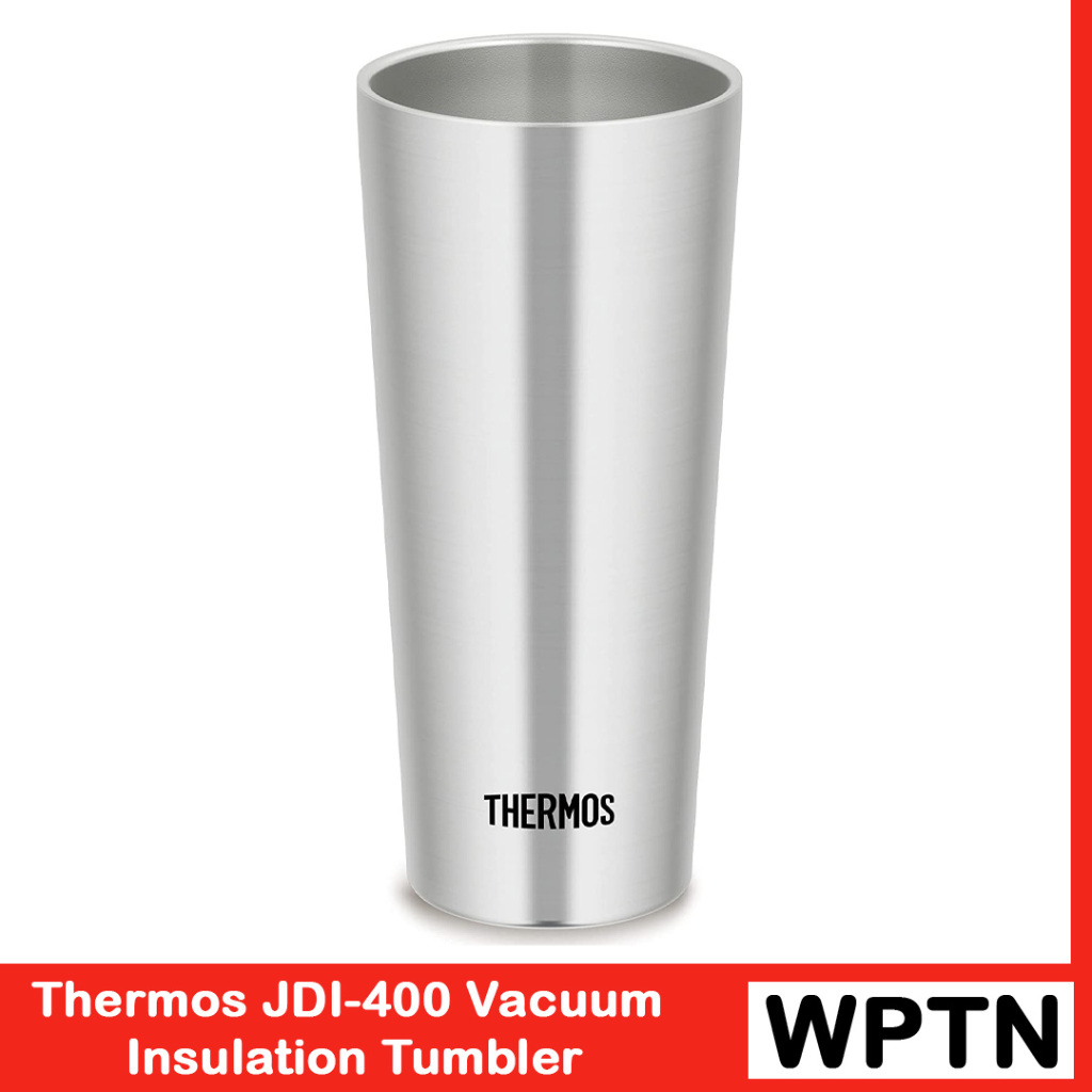 Thermos JDI-400 แก้วเก็บอุณหภูมิ สูญญากาศ แบบสแตนเลส 2 ชั้น เก็บความร้อน ความเย็น ขนาด 400ml ของแท้ จากญี่ปุ่น