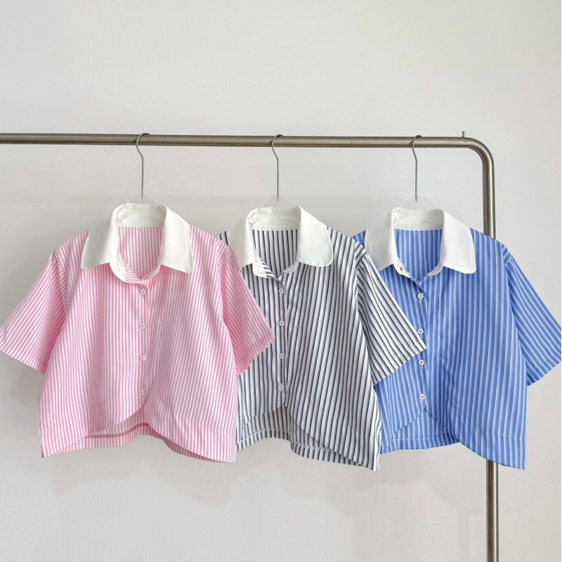 F34 เสื้อชายโค้ง ผ้าpoly