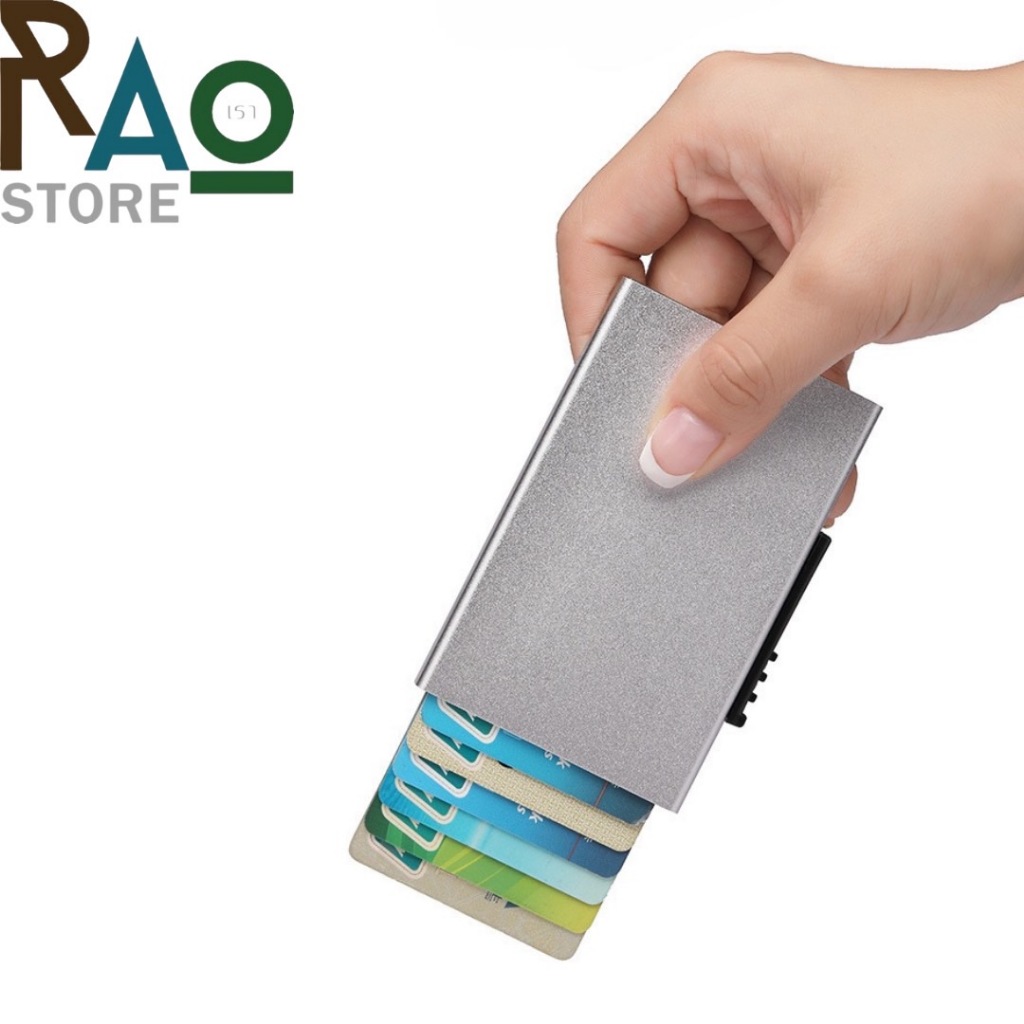 RAO Store พร้อมส่ง กระเป๋าใส่บัตรเครดิตรุ่นslimรุ่นที่2 กล่องเก็บบัตรได้5-6ใบ เป๋าใส่บัตร กระเป๋าสตางค์ผู้ชาย