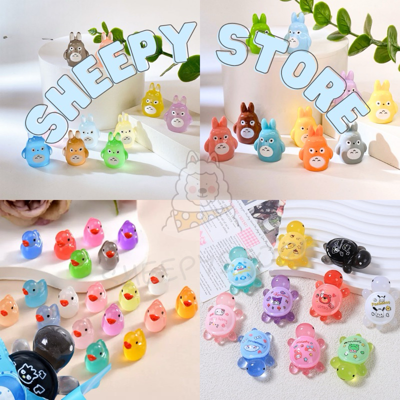 [พร้อมส่งจากไทย] จุ่มเรซิ่นเรืองแสง DIY ตุ๊กตา เครื่องประดับพวงกุญแจ