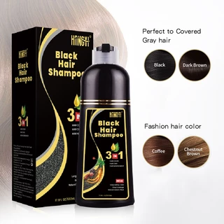 แชมพูปิดผมขาว ครีมย้อมผม แชมพูปิดผมหงอก ยาสระผมปิดผมขาว hair dye Shampoo ย้อม บำรุง ปิดผมขาว 500ml