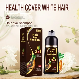 แชมพูปิดผมขาว ครีมย้อมผม แชมพูปิดผมหงอก ยาสระผมปิดผมขาว hair dye Shampoo ย้อม บำรุง ปิดผมขาว 500ml