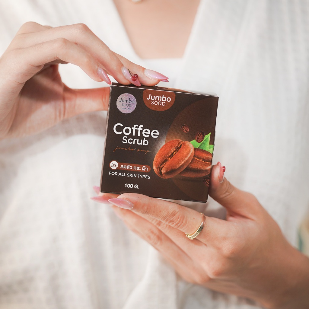 สบู่สครับกาแฟ จัมโบ้โซฟ (Jumbo Soap) ขนาด 100 กรัม