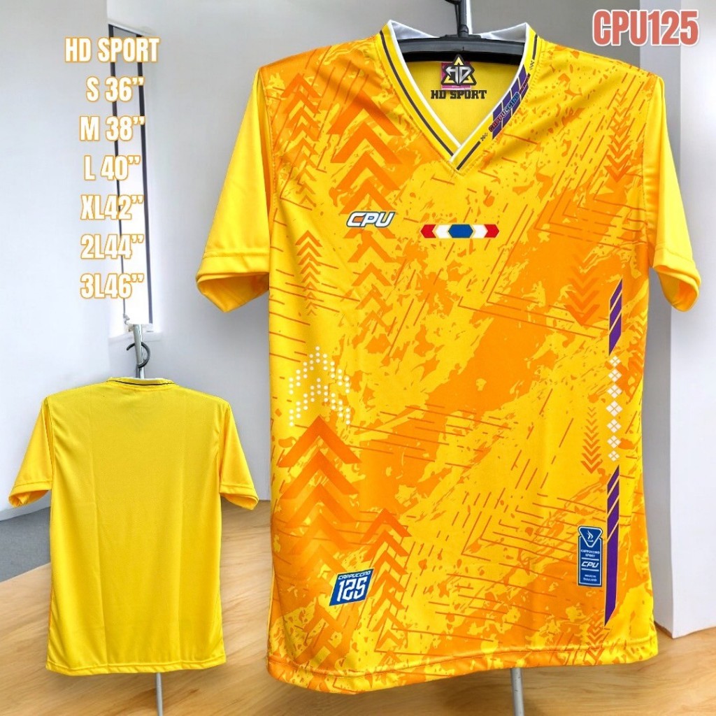 เสื้อกีฬา CPU-125 ผ้าไมโครเตอร์เกรดพรีเมี่ยม  เสื้อบอล วิ่งออกกำลังกาย สีสันสดใส สวยงาม   แห้งเร็ว ระบายอากาศได้ดี