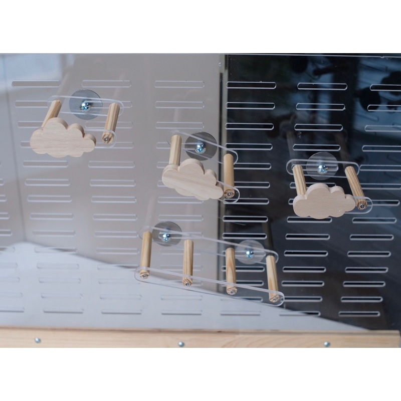 LP210 คอนนกยึดกรง บันได อุปกรณ์นก โมบาย ของเล่นนก ทำจากไม้ยางพาราเกรดA สวยงาม แข็งแรง - รูปที่ 6