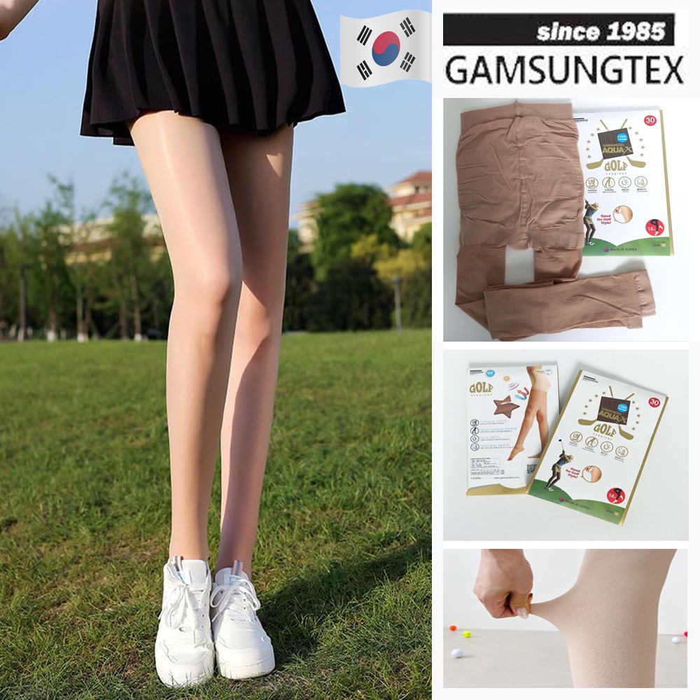 ถุงน่องกันแดด สำหรับเล่นกีฬากลางแจ้ง GAMSUNG GOLF STOCKINGS Free size 14 BU 30D L35802 - LOVE GREEN
