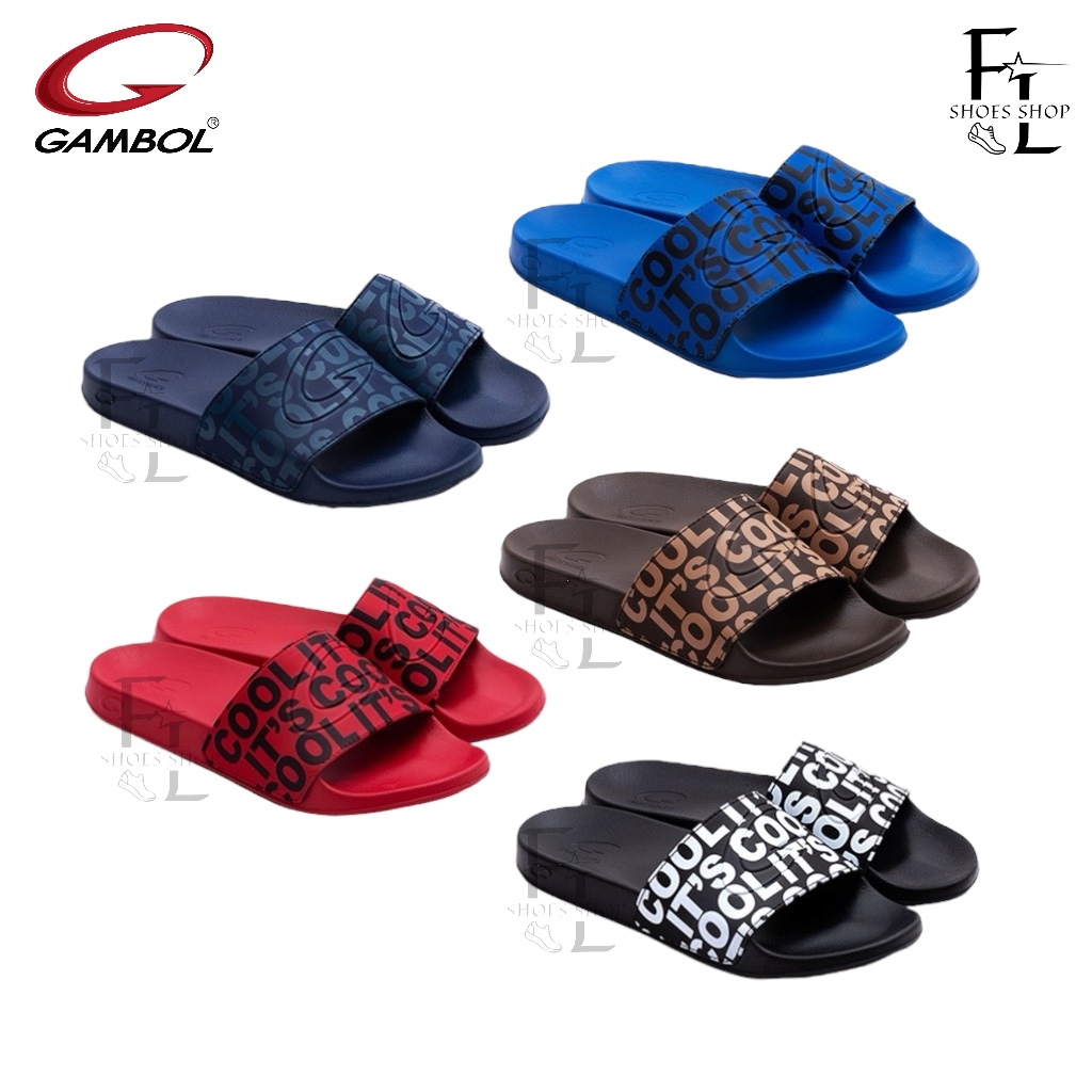 GAMBOL รองเท้าแตะแบบสวม รองเท้าแตะลำลอง รองเท้าแตะแกมโบล  ชาย-หญิง รุ่น 42181 (เ