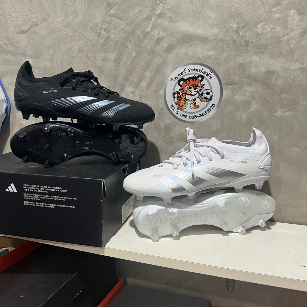 Adidas Base Pack White & Black Predator PRO FG ตัวรองท็อปชุดปุ่ม FG รองเท้าฟุตบอล อดิดาส ของแท้ มือ1 IG7778 / IG7779