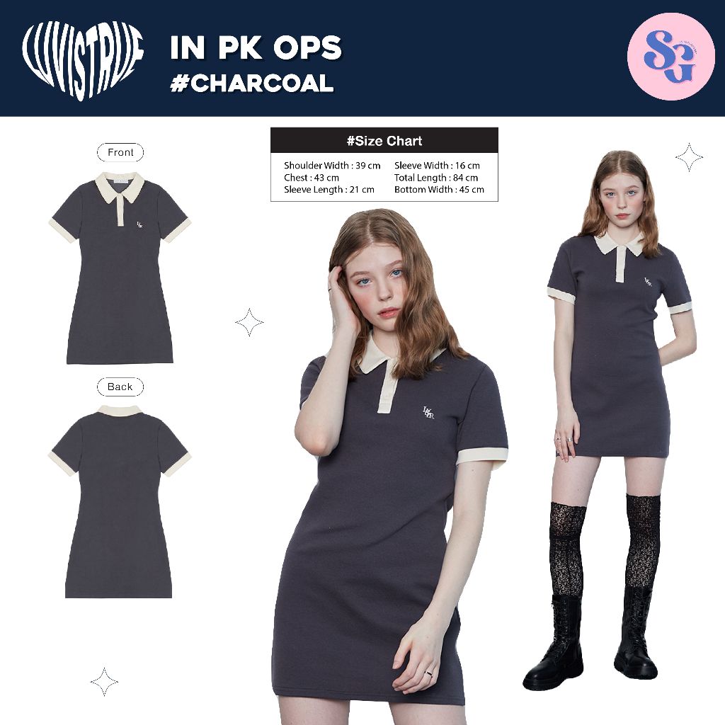 (พร้อมส่ง) เดรสสั้นคอปก LUVISTRUE - IN PK OPS