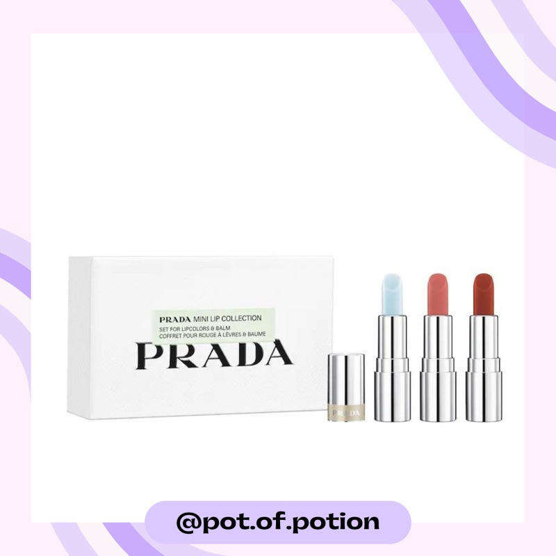 พร้อมส่ง Prada — Mini Moisturizing Lip Balm Set