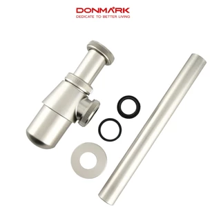 DONMARK ชุดท่อน้ำทิ้งกระปุก สแตนเลส ชาร์ปยาว (1-1/4 นิ้ว) รุ่น DO-20S