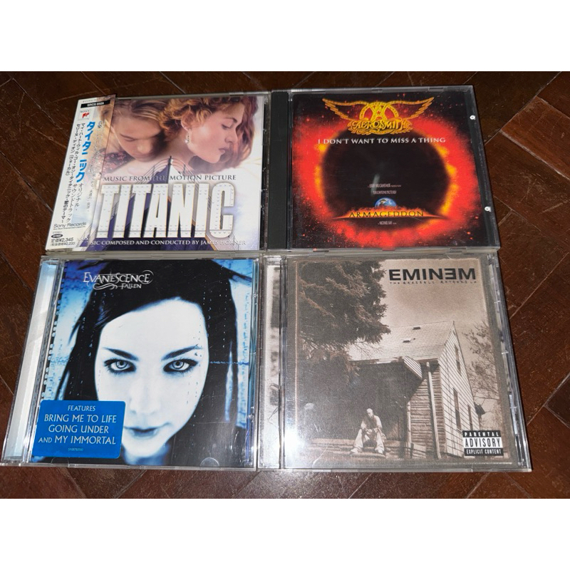 cd แท้!!! eminem / evanescence / titanic ost. / aerosmith แผ่นimport สภาพดีมือ2