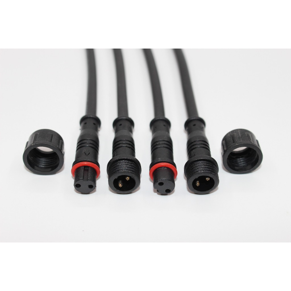 ปลั๊กต่อสายไฟกันน้ำ 2 pin ขนาดสายไฟ สำหรับงานโซล่าเซลล์ สายแยก1ออก2 ขั้วต่อสายไฟ Diy กันน้ำ 2 pin