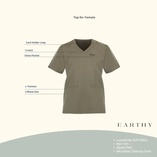 PAT-MED Scrubs Sets Top & Pants for Female รุ่น LX - Earthy ชุดสครับแพทย์ พยาบาล (ไม่รวมปักชื่อ)