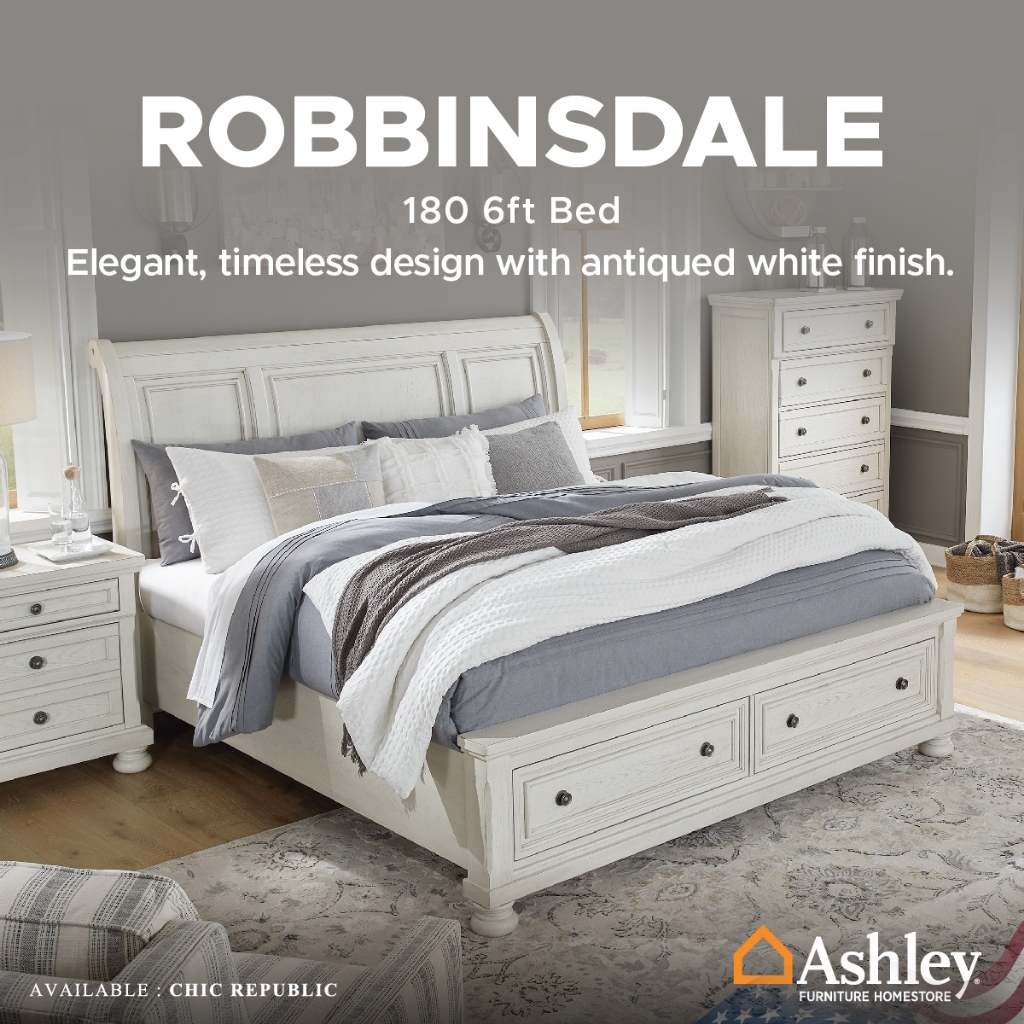 Ashley เตียง ขนาด 6 ฟุต รุ่น ROBBINSDALE 180 6ft Bed