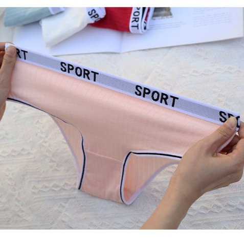 กางเกงในคอตตอนแท้ ขอบเอว sport ทรงThong ขาเว้าสูง มีไซส์ M - 3XL - รูปที่ 4