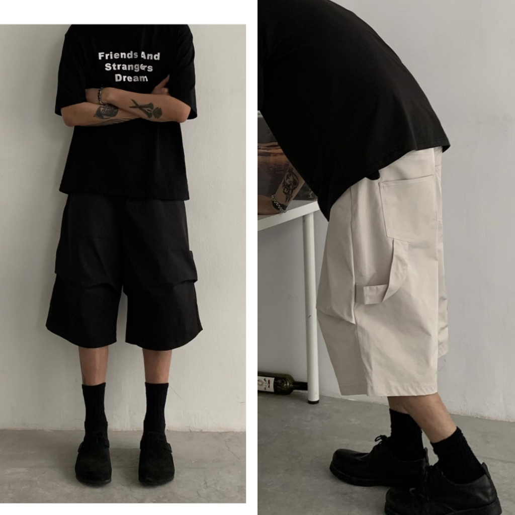 StylePop กางเกงคาร์โก้ กางเกงขาสั้นผู้ชาย ทรงคาร์โก้ (สไตล์วัยรุ่นเมกา) Cargo Short CAR18