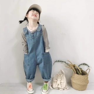 👧🏻พร้อมส่งจากไทย👶🏻 เอี๊ยมยีนส์เด็ก ชุดเอี๊ยมยีนส์ ไม่ต้องรอนานค่ะ