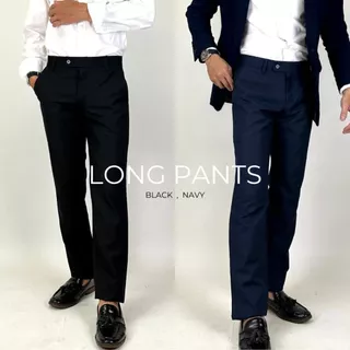 LONG PANTS กางเกงสแล็คผู้ชายขายาวทรงกระบอก ผ้าไม่ยืด