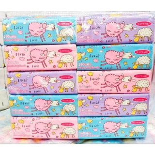 ทิชชู่ลายแกะ 1หิ้ว10ห่อ กระดาษทิชชู่ หนา3ชั้น สินค้าส่งในไทย