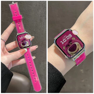 เจลลี่ สายซิลิโคนสำหรับสายนาฬิกา Apple Watch อัลตร้า2 44 40 45 41 46 49มม.สร้อยข้อมือกีฬา for Series 11 10 9 8 7 6