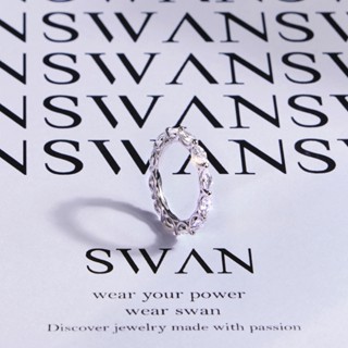 [ส่งด่วนฟรี]SWAN - Eternity Ring MQ แหวนเงินแท้ ฝังเพชรคิวบิ…
