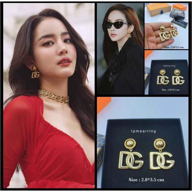 ต่างหูสีทอง สวยแบบเก๋ dgg