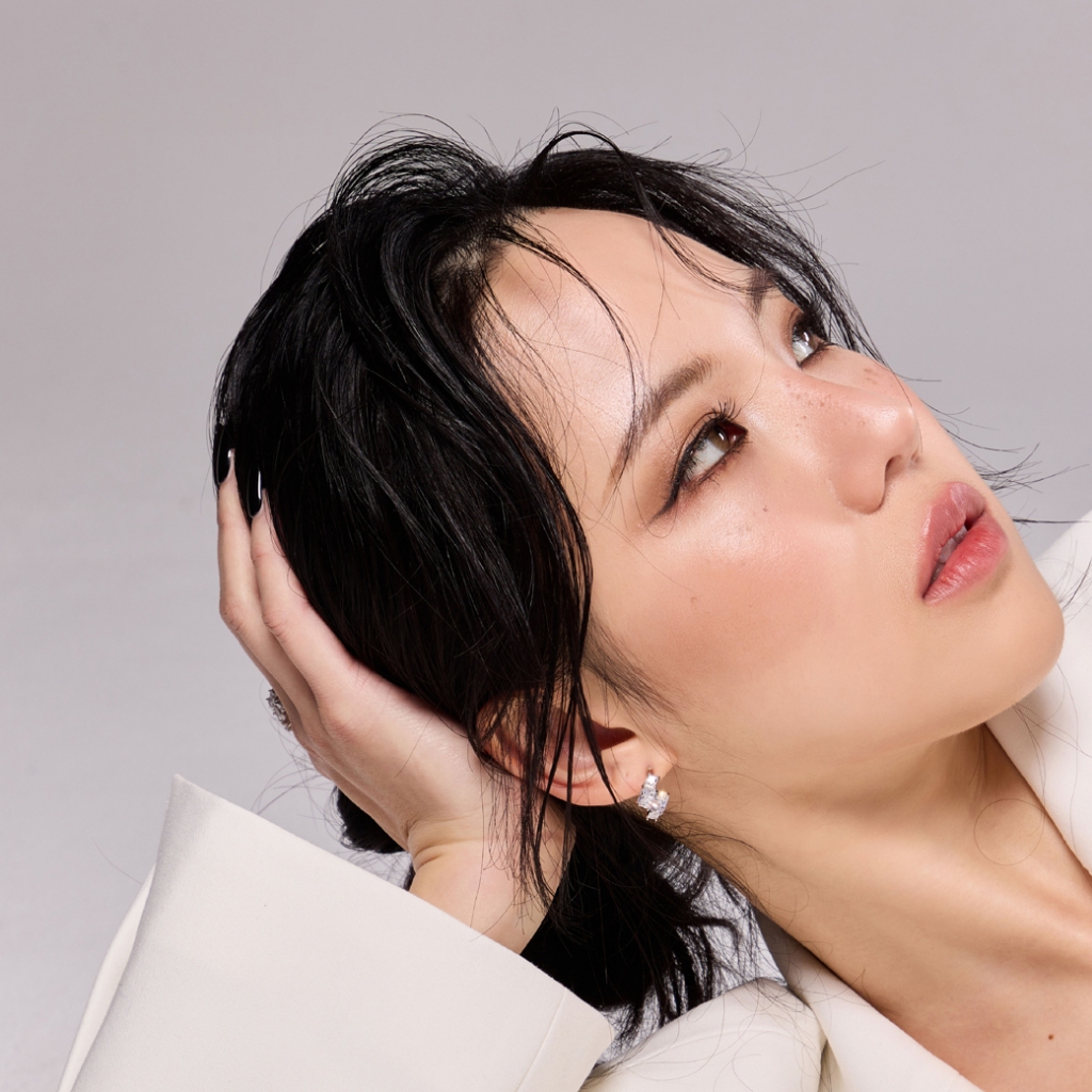 SWAN حلق هوغي فضة مربع بزركون — صورة 5