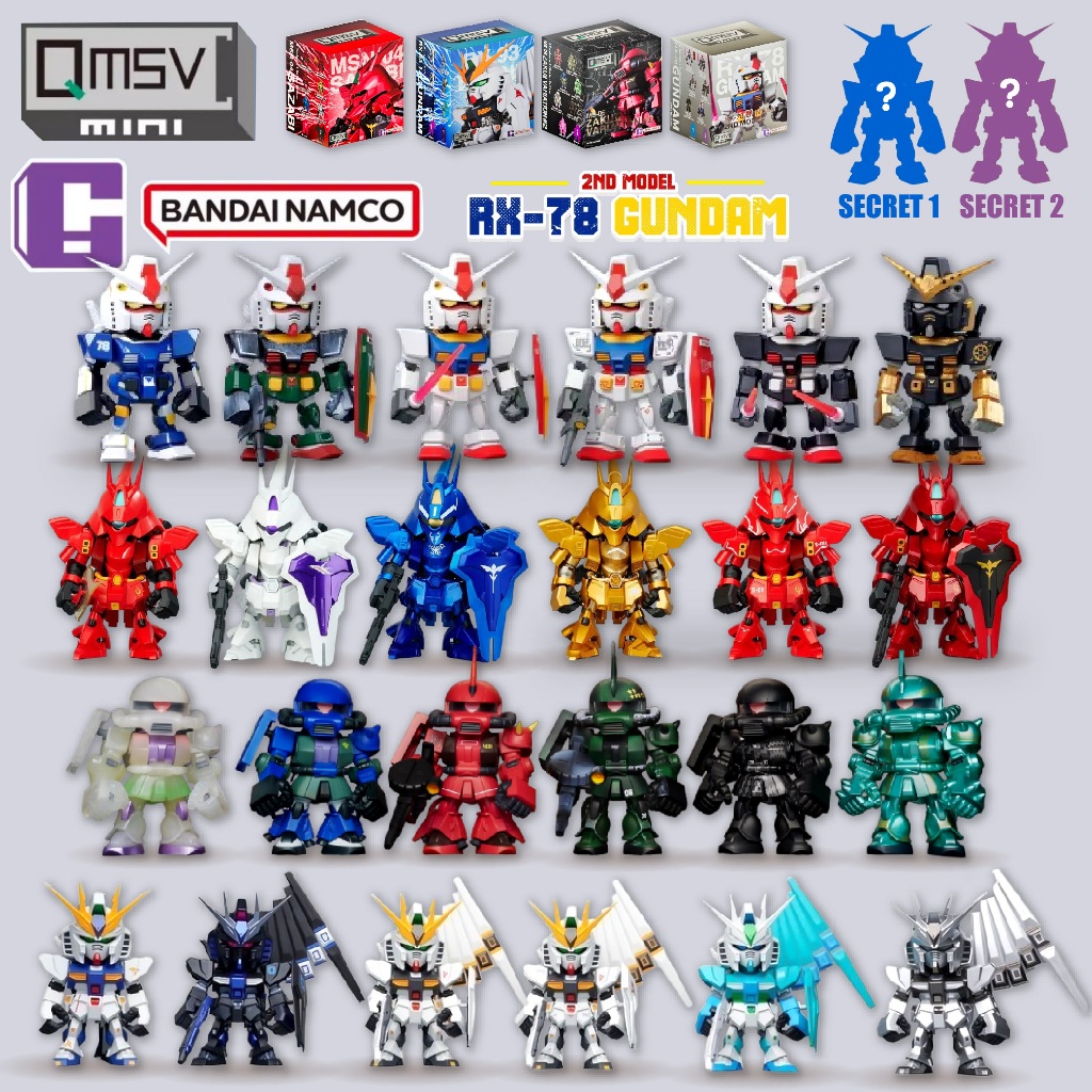 💥สินค้าพร้อมส่ง💥 กล่องสุ่ม BANDAI NAMCO RX-78 GUNDAM 2ND MODEL และ ZGMF-X10A FREEDOM GUNDAM  ของแท้1