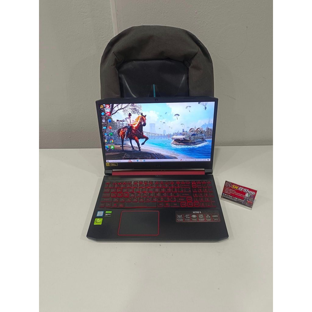 โน๊ตบุ๊คเกมส์มิ่ง Acer Nitro 5 จอ 144Hz (มือสอง) สเปค Intel Core i5-9300H RAM 8 GB SSD M.2 512GB NVI