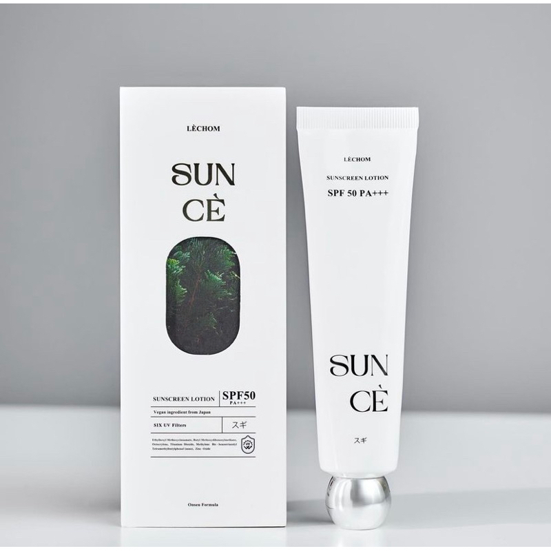 กันแดดซันเซ Sunce Lechom กันแดดมีSPF 50 PA+++ เนื้อบางเบา มีเซราไมด์ช่วยลดผด