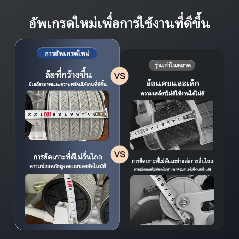 【ขายดี】ลูกกลิ้งลดพุง 4in1ลูกกลิ้งขนาดใหญ่ ลูกกลิ้งบริหารหน้าท้อง ดึงกลับอัตโนมัต ลูกกลิ้งออกกําลังกาย - รูปที่ 4