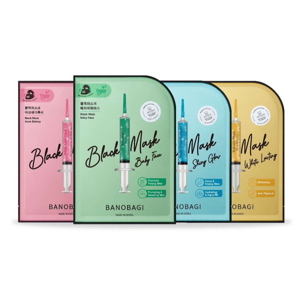 BANOBAGI Black Mask แผ่นมาสก์สีดำ