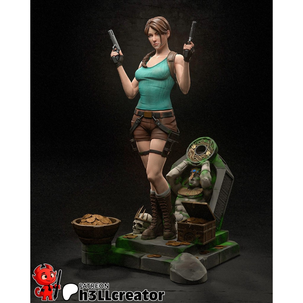 Lara Croft + Bust [โมเดลเรซิ่นไม่ทำสี]