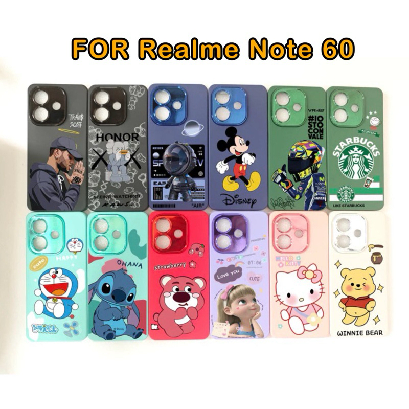 เคสกำมะหยี่การ์ตูน รุ่น Realme Note60 คลุมกล้องโครเมียม มีหลายลาย สินค้าพร้อมส่งในไทย