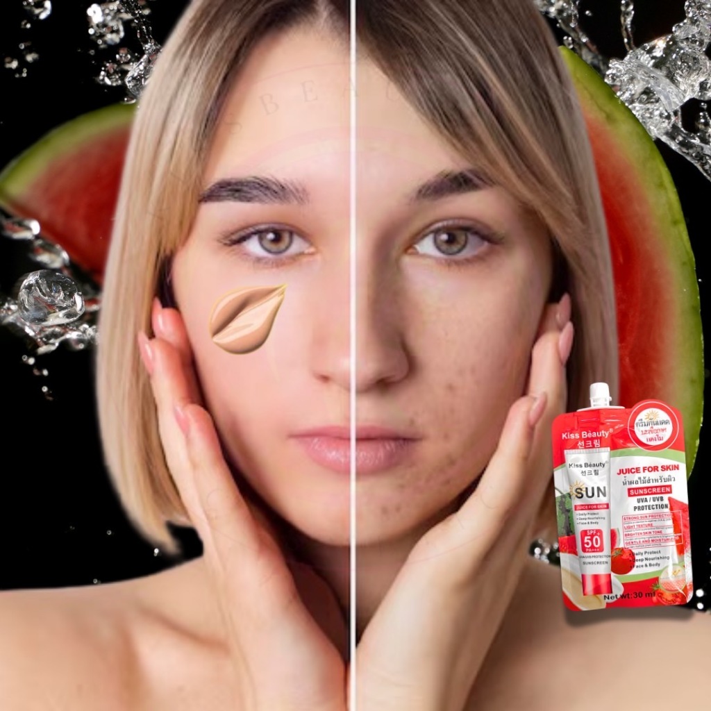 Kiss Beauty ครีมกันแดดผสมรองพื้น ช่วยให้ผิวดูเรียบเนียนเปล่งปลั่ง ป้องกัน UV  ออร่าไวท์ หน้าใส x10 - รูปที่ 5