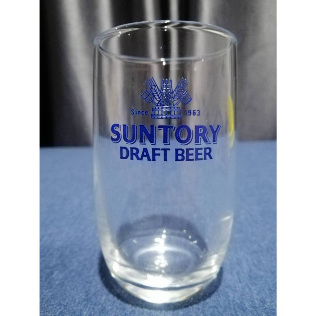 แก้วเบียร์ Suntory Draft Beer Ideal 6oz Tumbler Since 1963 Showa Retro Glass ขนาด กว้าง 6 สูง 10 CM.