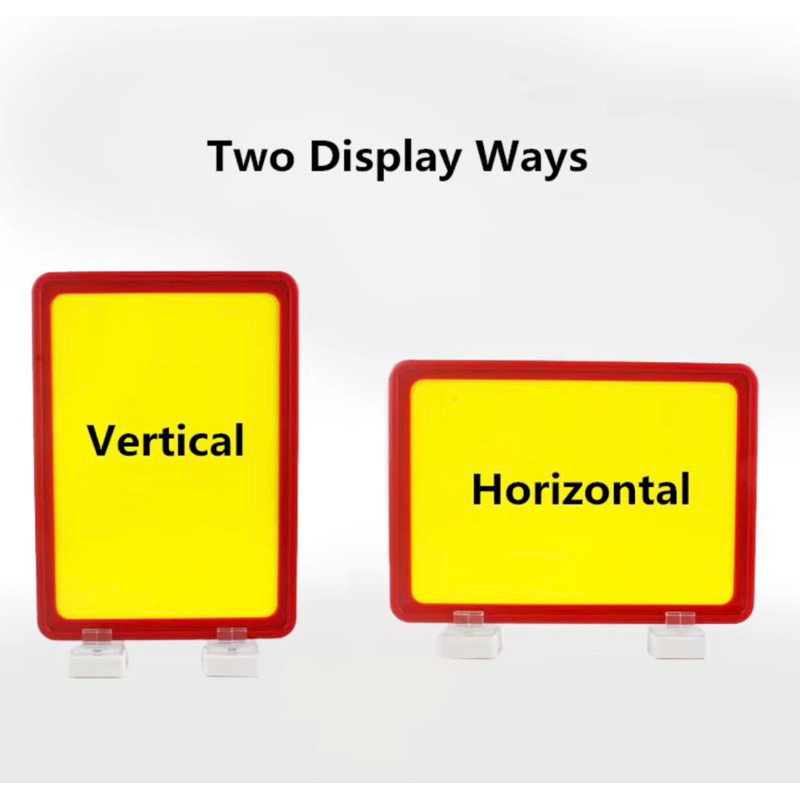 ป้ายพลาสติกมีขาแม่เหล็ก ป้ายราคาแม่เหล็ก ป้ายติดชั้น ป้ายสินค้าแม่เหล็ก ติดชั้นวางสินค้าคลังสินค้า สำหรับสอดราคา
