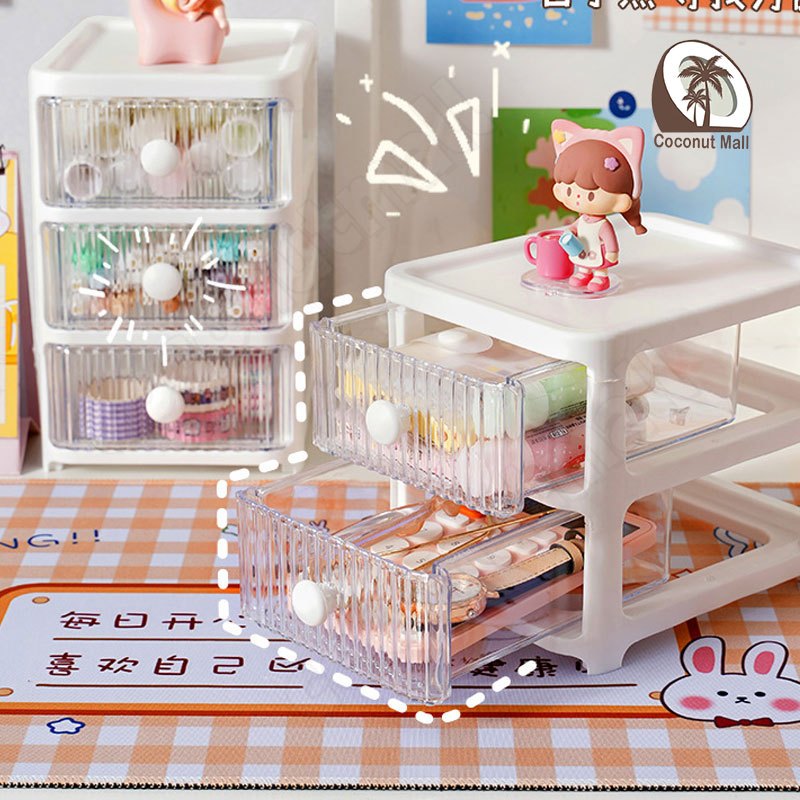 ที่ใส่ปากกาลิ้นชักนักเรียน ชั้นวางตั้งโต๊ะ  ชั้นลิ้นชักพลาสติก กล่องลิ้นชัก ชั้นวางของ สารพัดประโยชน์ กล่องเก็บเครื่องปร