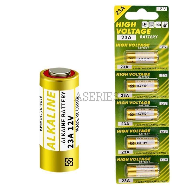 *ยกแผง 5ก้อน* ถ่านก้อน รีโมท HIGH VOLTAGE Alkaline battery อื่นๆ 23A,L1028,VA23GA,MS21/MN21 27A/MN27/A27