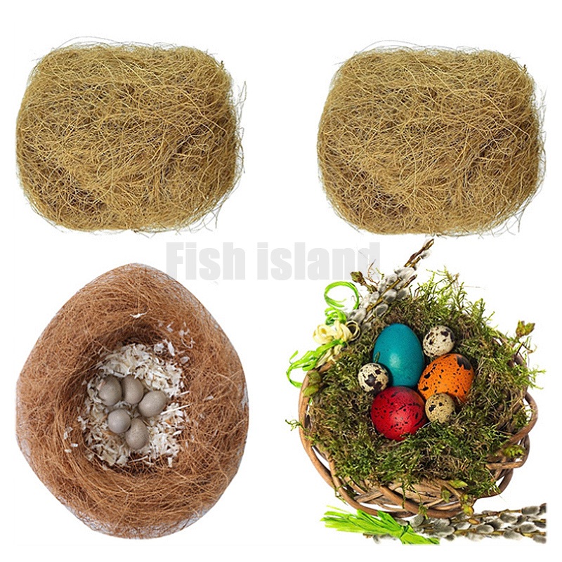 บ้านนกแก้ว บ้านนก หญ้าปูที่นอนนก มอส หญ้าราฟฟี่ ขนเป็ด ใยมะพร้าว อบอุ่น ระบายอากาศได้ดี ของเล่นนก กัดกินได้