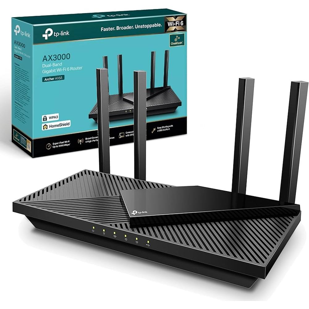 ROUTER  TP-LINK ARCHER AX55 PRO - AX3000 MULTI-GIGABIT WI-FI 6 2.5G PORTS เราเตอร์ AX55PRO