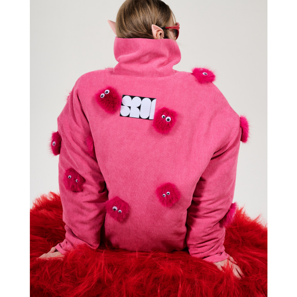 The SRT X13 Monster Oversized Jacket (TJK231) - แจ็คเก็ตโอเวอร์ไซส์ คอตั้ง ซิปหน้า บุใยสังเคราะห์ — صورة 4