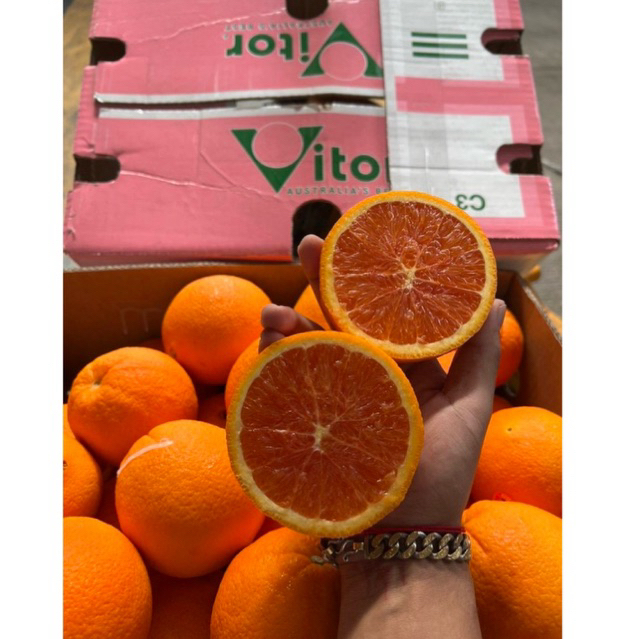 ส้มคารา คาร่า ออสเตรเลีย Cara Cara Orange (ตรา Vitor AUS ) ลังละ 9 กิโลกรัม 24,28 ลูก