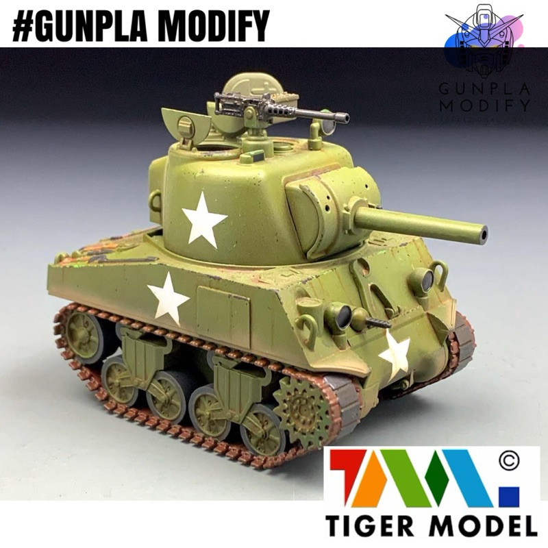 TIGER MODEL Cute Tank Series M4A3 75mm Tank โมเดลรถถังไข่