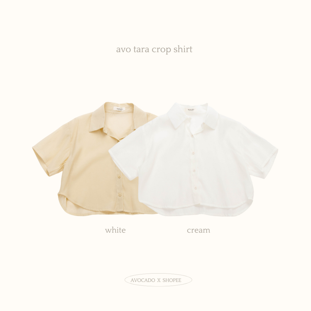 avo tara crop shirt ใครรอเสื้อเชิ้ตครอปผ้าพริ้ววๆนี้ผ้าใส่สบายมากกเป็นผ้าค่อนข้างบางน้า แต่ไม่โปร่ง 
