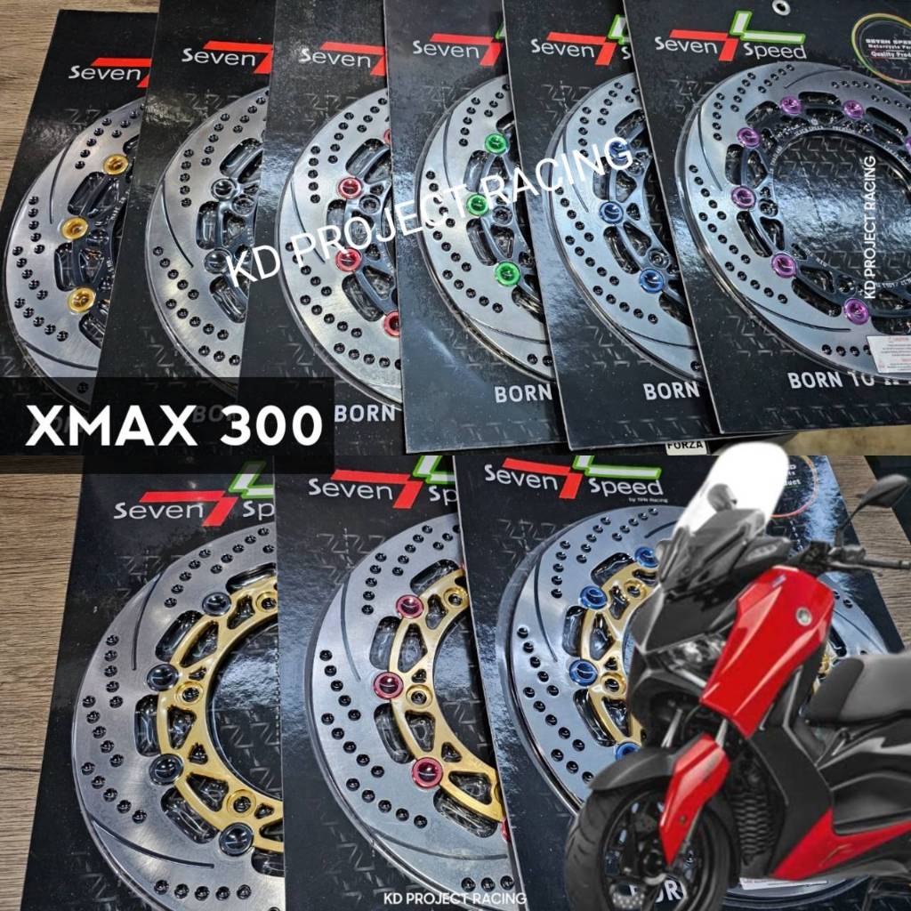 จานดิสเบรคหน้า Sevenspeed V4 Xmax 300 2017-2024 ขนาด300mm หนา4.5mm