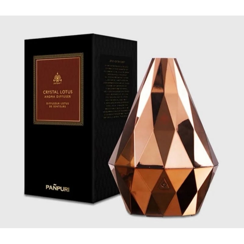 (สินค้า​พร้อม​ส่ง) Panpuri Crystal Lotus Aroma Diffuser Copper ของแท้​ป้าย​ KINGPOWER